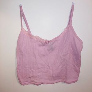 Pacsun pink cropped top